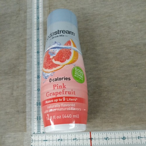 SodaStream 14.8 Oz. Pink Grapefruit Zeros Waters Sparkling Beverage Mix - Picture 1 of 4