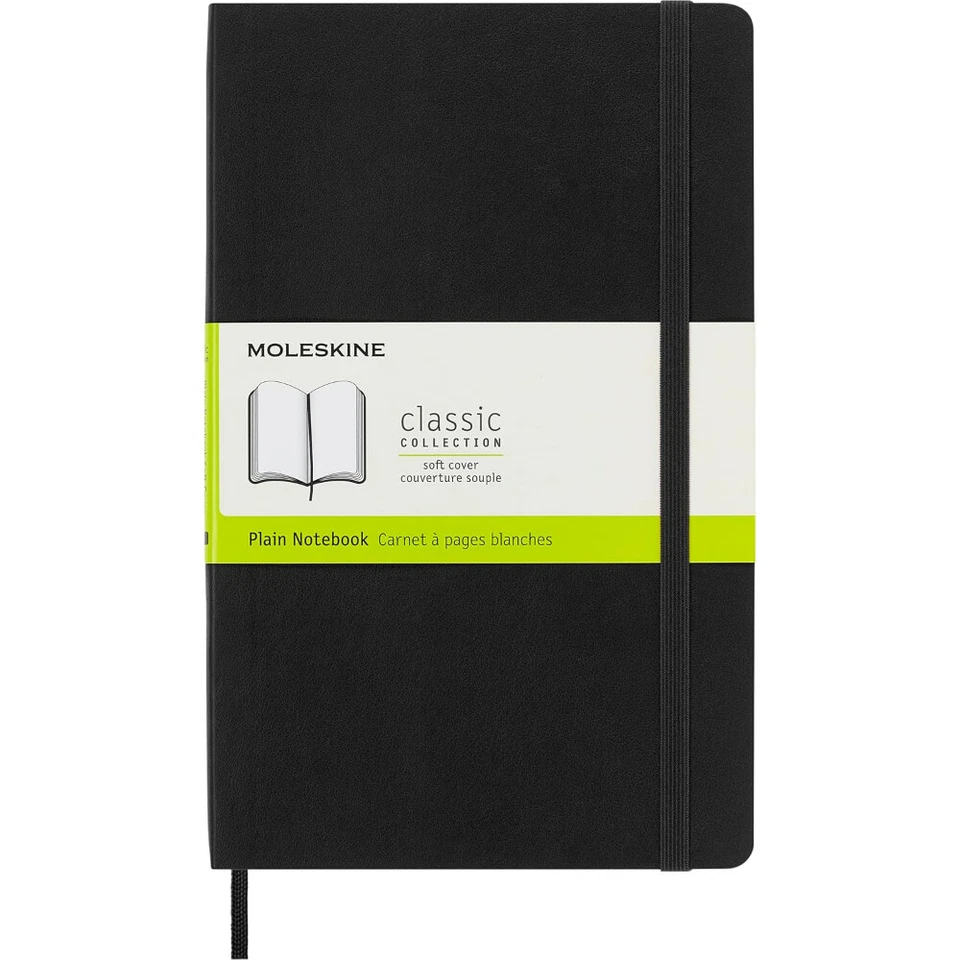 Moleskine Classic Notebook Black Large Softcover Elastic Closure Journal - Image 2 of 4