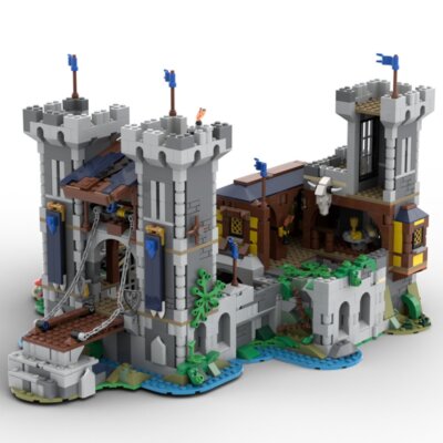 Custom MOC-116798 Medieval Black Saker s Stronghold (1971 Parts) Toys Gift