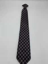 Vintage TownCraft Clip on Neck Tie Mens Blue, Red Grey FREE SHIPPING!