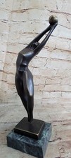 Signed Original Abstract Modern Art Basketball Player Bronze Sculpture Statue NR