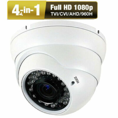 Amview 2.6MP 1080P 2.8-12mm Varifocal Lens Dome 36IR 4-in-1 Security Camera IP66