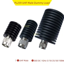RF Coaxial Dummy Load Resistor PL259 UHF Male 50Ω 5/10/25/50/100W DC-1GHz lot