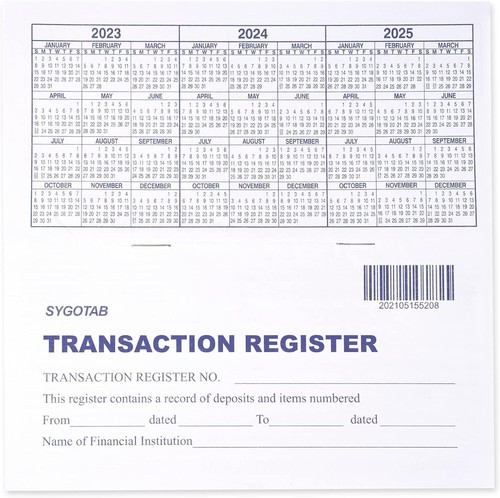 6PCS Check Registers for Personal Checkbook, Easy to Read Checkbook Register