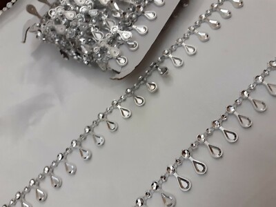 15 mm Diamant Glitzer Funkelndes Diamant Effekt Hochzeitstorte Handwerk Borte Band TD