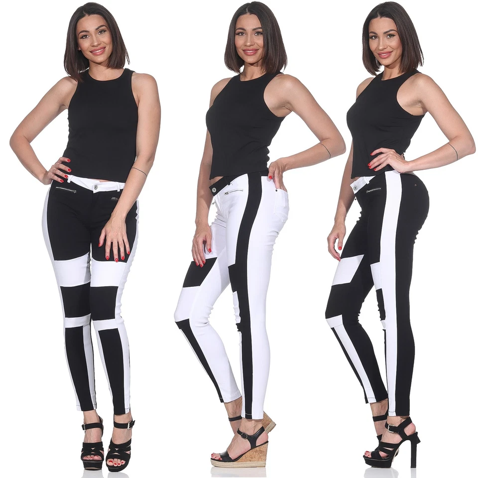 Damen Skinny Jeggings Slim Fit Hose Röhren Treggings Leggings Stretch Hüfthose - Bild 1 von 1