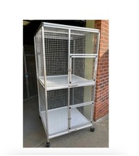 Parrot-Supplies Aluminium Double Breeding Parrot Cage, African Greys, Amazons
