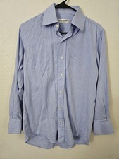 yves saint laurent Shirt Men Size 38/15 Blue Button Down Formal