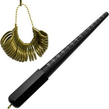 Grooved Ring Mandrel / Ring Sizer in U.S. sizes 1 - 16 in 1/4 increments