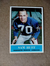 EX+. COND. 1964 PHILADELPHIA #185 SAM HUFF  FOOTBALL CARD,