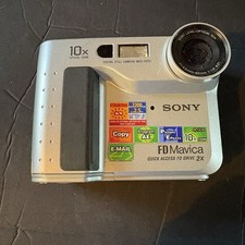 Y2K Sony FD Mavica MVC-FD75 Floppy Disk Digital Camera w Battery Tested Read