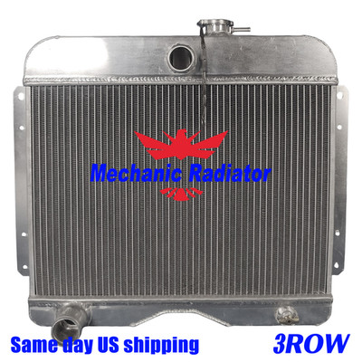 3 Row Aluminum Radiator For 1946-1964 Jeep Willys / 1950-1958 CJ3 CJ5 CJ6 Trucks
