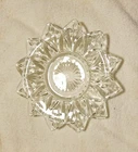 Vintage Clear FEDERAL GLASS Sunburst Starburst 6 1/2" Appetizer small Plate