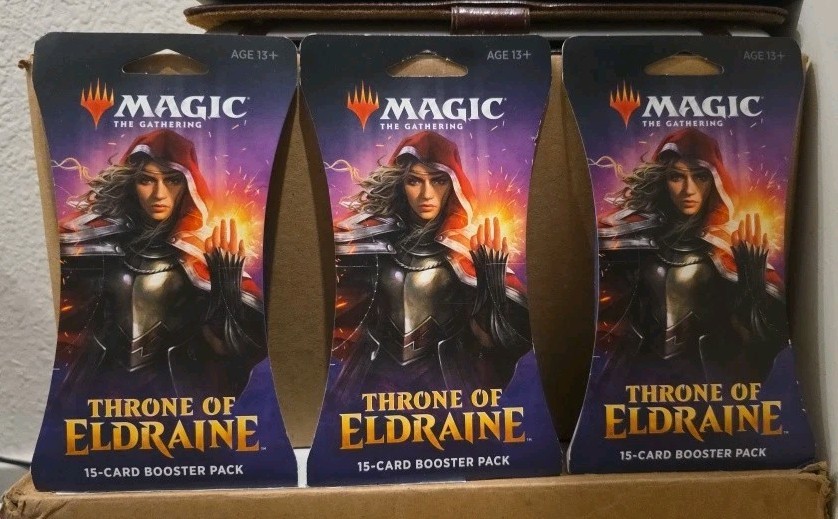 throne of eldraine booster box ebay Amazon.com: Magic: The Gathering Throne of Eldraine Theme Booster, Green :  Toys & Games