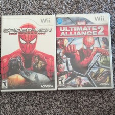 Spider-Man Web of Shadows Nintendo Wii  w/ Manual And Marvel Ultimate Alliance 2