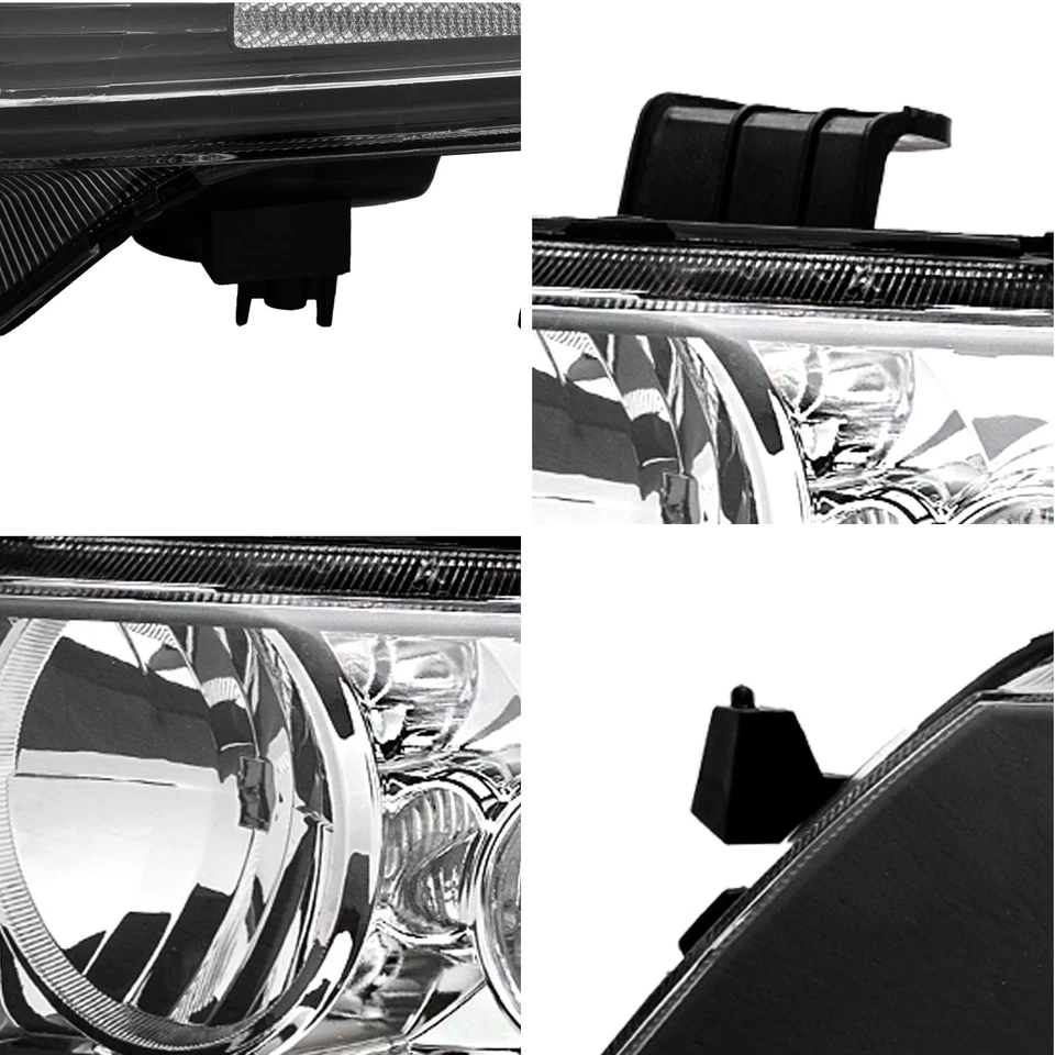 Par de faros proyectores negros estilo fábrica para Acura TSX 2004-2007 Foto 3 de 4
