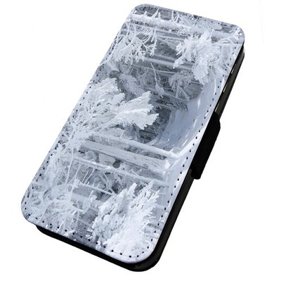 AUSVERKAUF Bedruckte Klapp Handyhülle für iPhone Schneeweiß Holz