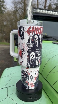 Movies Characters Halloween Ghostface 40oz Tumbler Travel Mug  Double Insulated