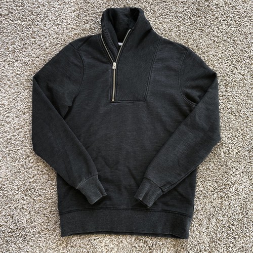 G Star Raw 1/4 Zip Sweatshirt Mens Small Gray Asymmetrical Shawl Collar Pullover