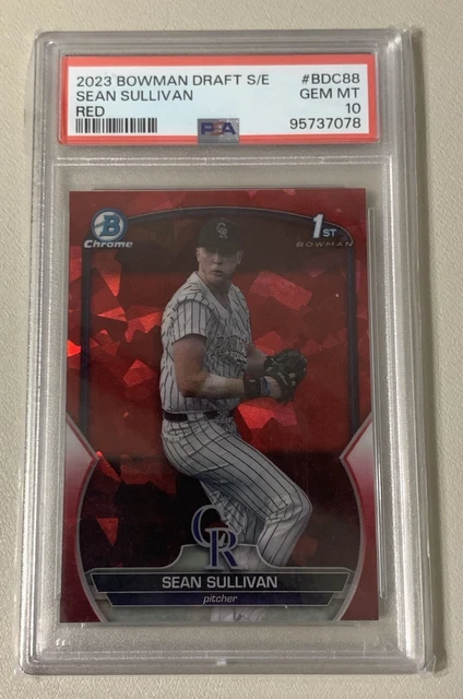Sean Sullivan 2023 Bowman Draft Chrome Refractor (RC) PSA 10 Red Sapphire #/5