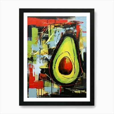 Avocado Frucht 33 Kunstdruck gerahmt Wandbild Poster Leinwanddruck Bild