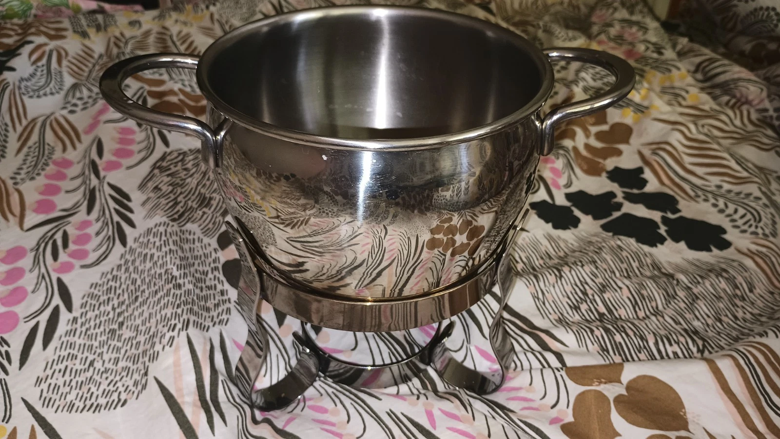 Williams-Sonoma Ruffoni Parts Stainless Pot + Stand Fondue Italy No Insert