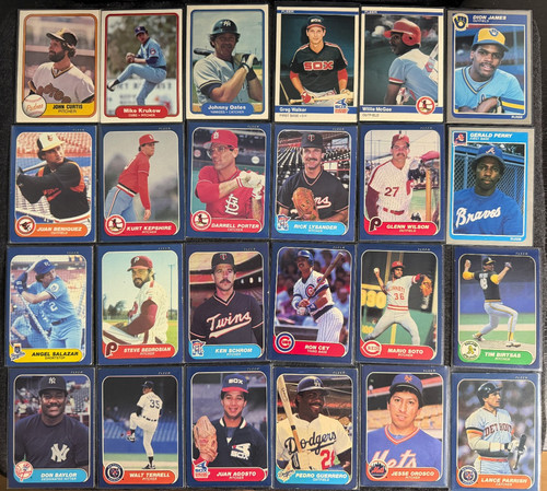 Lot of 27: Fleer Baseball Cards (1981-1986) - Used/Handled (See Desc.)