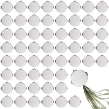GWWZHI 60 Pcs Wedding Tambourines Bulk for about 4 inches, White