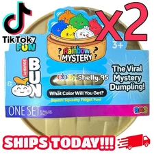 Rainbow Mystery Squishy Bun Dumpling Friends 2 Pack Possible Glitter TIKTOK NEW
