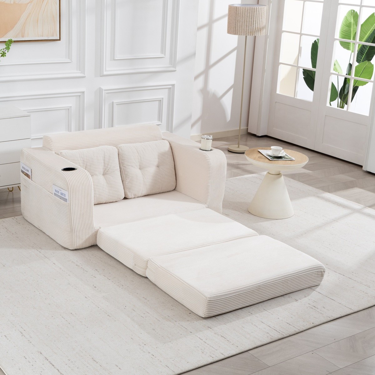 Convertible Floor Sofa Bed Futon Foldable Mattress No Assembly for