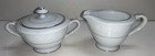 Huntington Made in Japan White Leaves Silver Trim Creamer and Sugar — photo 1