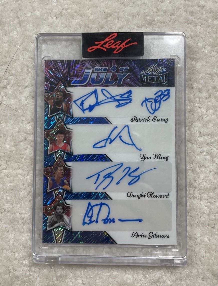 1/1 Quad Auto : Patrick Ewing, Yao Ming Auto , Dwight Howard, Artis Gilmore RARE view 1