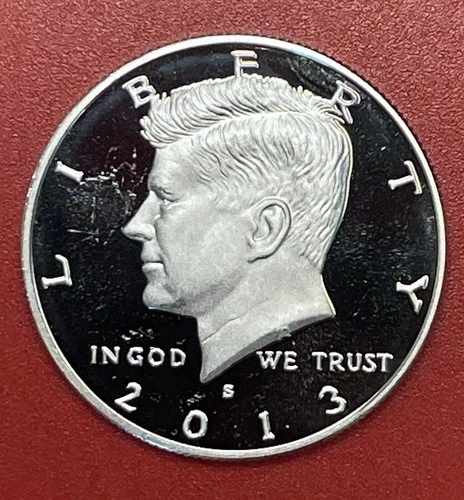 2013 S Kennedy Proof Silver Half Dollar, Uncirculated Imperfections.  Melt ~$30.