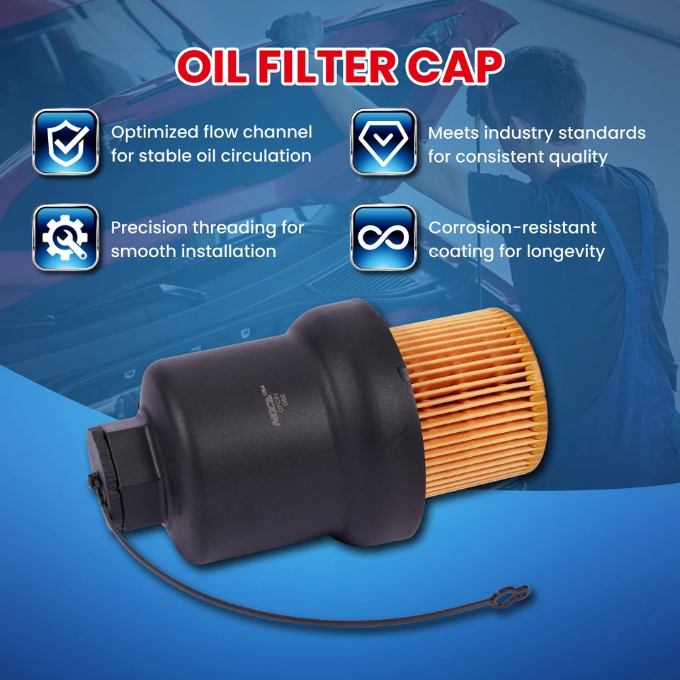 Tapa de filtro de aceite para Audi A3 A4 S3 TT Seat Volkswagen Bora Eos GTI Jetta Passat Foto 3 de 4