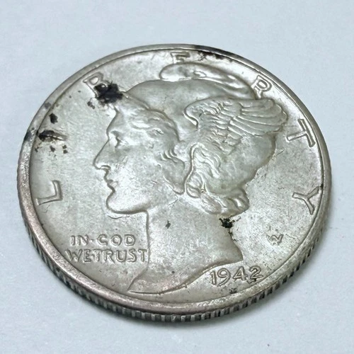 1942 Mercury Dime ~ FINE DETAILS~ 90% Silver #4644