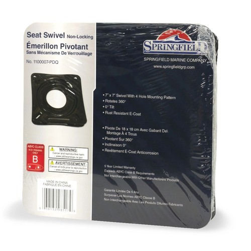 Non-Locking Swivel for Boat Seats with 4 Hole Mounting Pattern 6.75 Inch - Picture 4 of 6
