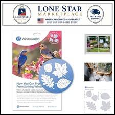 Leaf Medley UV-Reflective Window Decals - Protect Birds, 5-Piece Set