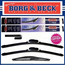 MAZDA CX-3 WIPER BLADES 2015 to 2025 BORG & BECK 22" 18" & HIGH QUALITY 10" REAR
