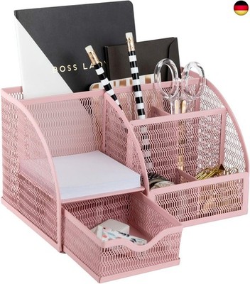 Blu Monaco Hellrosa Schreibtischorganisator - Süßes und Girly Pink S