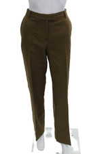 The Kooples Womens Dress Pants Brown 100 Wool Solid Button Size 36