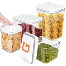 Airtight Food Storage Containers Set with Lids, Top Pop Cereal Container with...