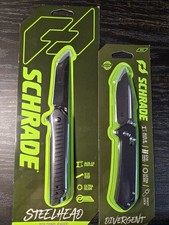 Schrade Steelhead Liner Folding Knife AND SCHRADE DIVERGENT FOLDER 2 FER!!