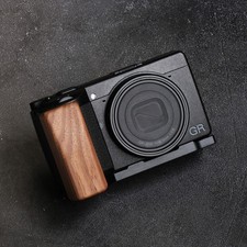 Wood Ebony Camera Hand Grip QuickRelease L Plate Bracket for Ricoh GR4 GRIV Base