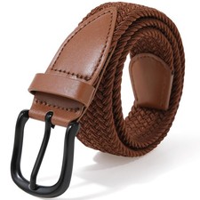 Kids Stretch Braided Belt for Boys Elastic Woven Toddler Belt with Pin Buckle