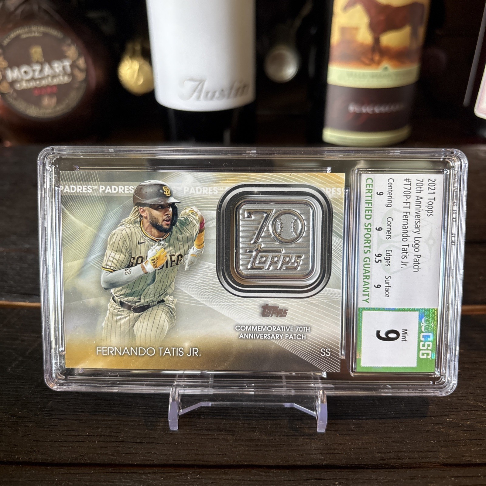 2021 Topps Series 2 70th Anniversary Logo Patch Fernando Tatis Jr Padres CSG 9