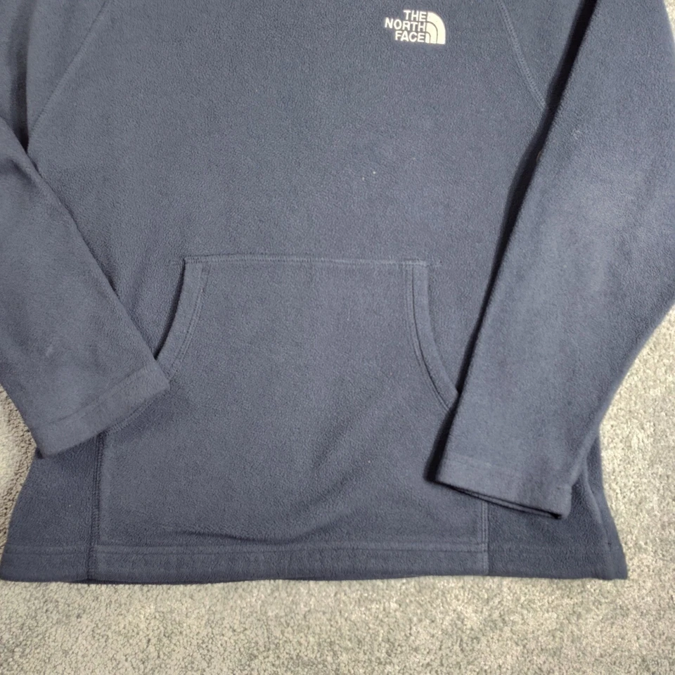 North Face флис толстовка с капюшоном DK синий пуловер толстовка мешок карман мальчика M/M - Изображение 4 из 4