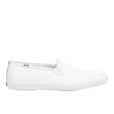 Keds Champion Leather Slip On Womens White Sneakers Casual Shoes WH48600