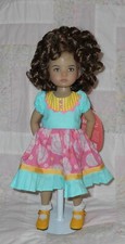 Monique DOTTIE Doll Wig SIZE 7/8 LIGHT BROWN Large Loose Curls Bangs NWT