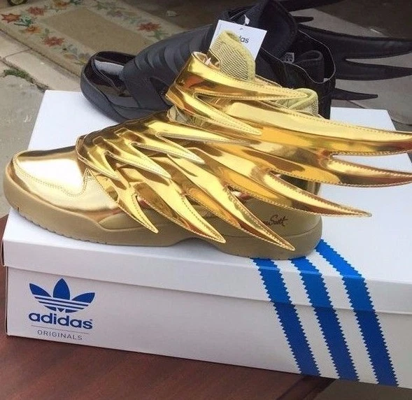 HOT BUNDLE Adidas Jeremy Scott WINGS Gold&amp;Black Batman Shoes 100% Genuine | eBay