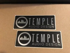 Temple Audio Design Sticker / Decal 2pc Set